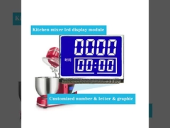 Custom STN Segmented LCD Display Blauwe achtergrond Witte cijfers Voor Mixer Machine