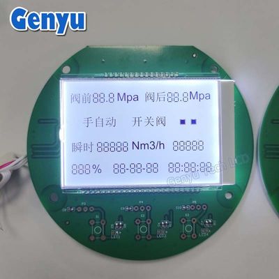 FSTN Segment LCD Display Module Op maat gemaakte PCB-plaat Wit scherm
