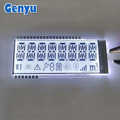 TN Wit 14 Segment LCD Display Zwarte cijfers Op maat gemaakte afmetingen PIN Connect