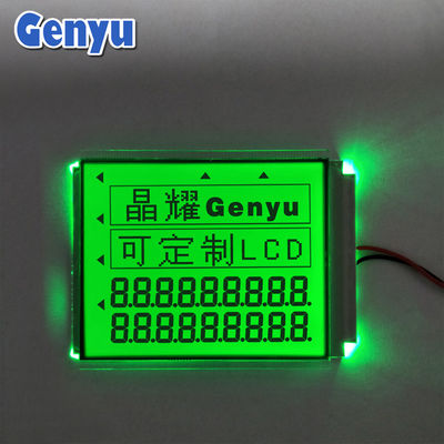 8.0V Customized LCD Panel STN Zwarte cijfers Groene achtergrondverlichting Voor elektronische weegschaal