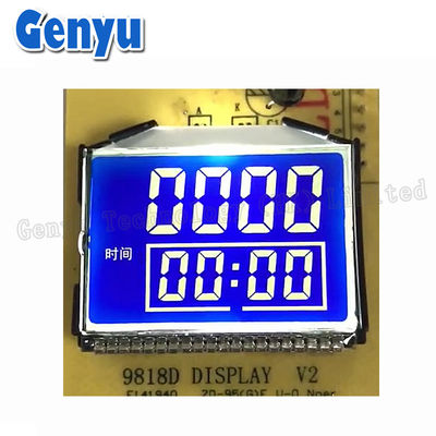 Goede prijs. Custom STN Segmented LCD Display Blauwe achtergrond Witte cijfers Voor Mixer Machine online