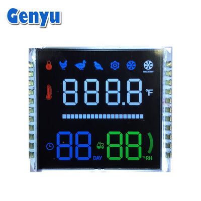 Kleurcijfers 7 Segment VA LCD Display 22PIN Witte achtergrondverlichting voor eierenincubator