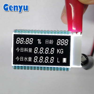 Negatieve VA-LCD-module Witte tekens Zwart scherm 4.5V 34PIN Voor voeder