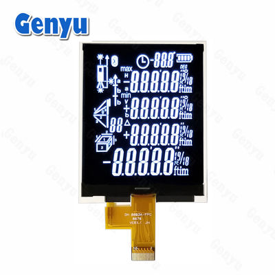 Zwart Segment COG LCD VA Display Witte Tekens 2,4 inch LCD Scherm Voor afstandsmeter