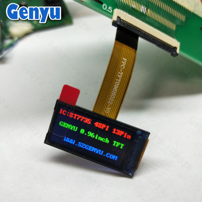 Compact 0,96 inch TFT LCD-scherm 80x160 pixels 14pin ZIF Connect SPI-interface