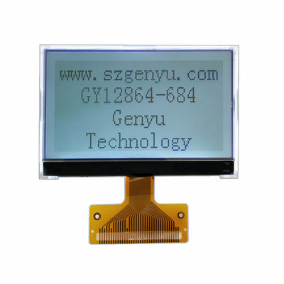 2.72 inch 128x64 LCD COG Display Grafisch FSTN Scherm Positieve witte achtergrondverlichting 36PIN FPC