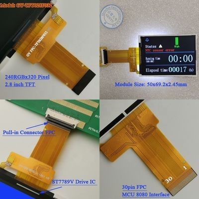 Goede prijs. 2.4 inch IPS TFT LCD-scherm voor medische hulpmiddelen met ISO9001-certificering en vrije kijkhoek online